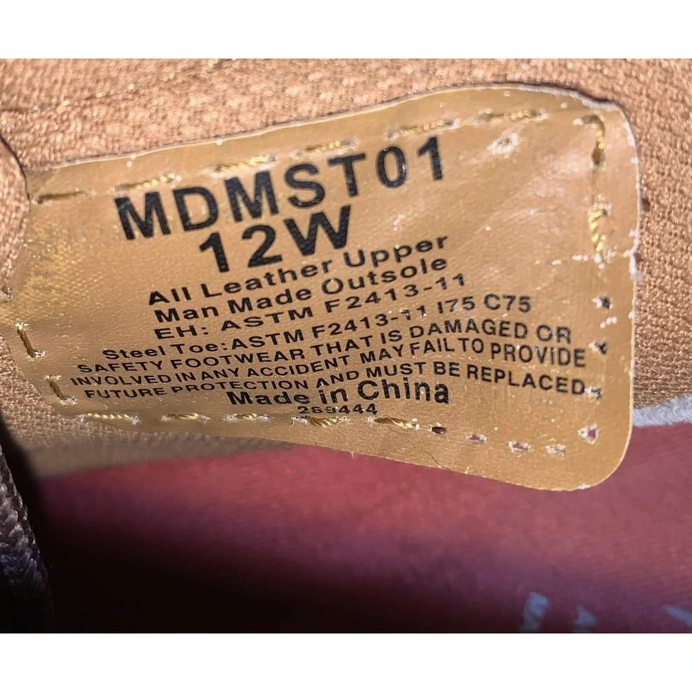 Twisted X Boots Mens Size 12W Brown Leather Chukka Ankle Steel Toe Work MDMST01